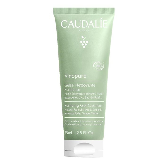 Caudalie Vinopure Gel Detergente Purificante Viso per Pelle Mista e Grassa 150 ml