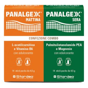 Panalgexx mattina e sera combo integratore per l'apparato muscolo-scheletrico 14 +14 stick packs
