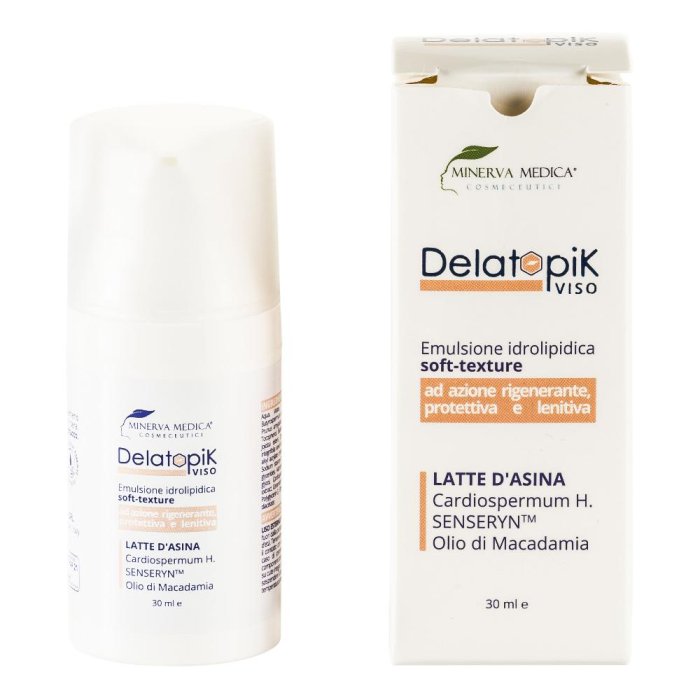 DELATOPIK Crema Viso Lenitiva 30 ml per Pelle Secca Sensibile e Atopica