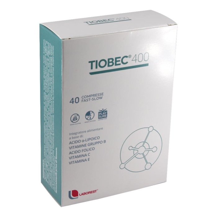 Tiobec 400 - Integratore di acido alfa-lipoico e vitamine 40 compresse