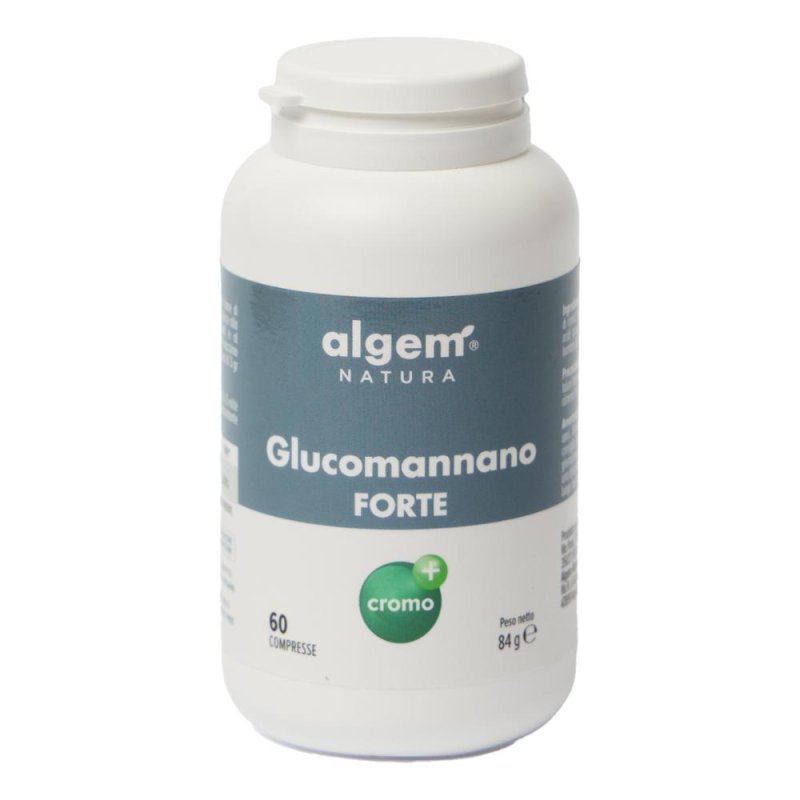 Algem Glucomannano Forte 60 compresse - integratore di fibra per senso di sazietÃ  e controllo del peso