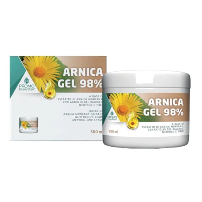 Gel Arnica 98% ad Alta Concentrazione 500 ml Formato Grande – Sollievo Naturale per Muscoli e Articolazioni