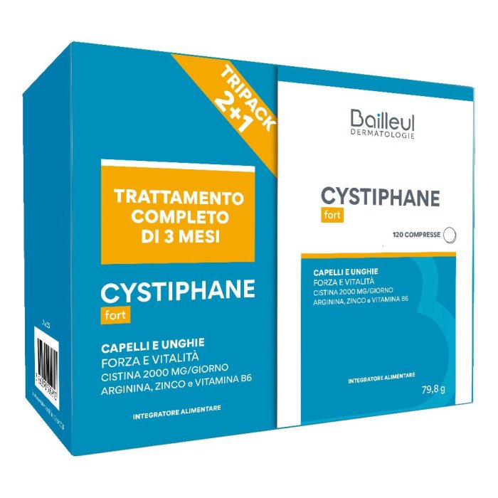 Cystiphane Biorga Integratore Anticaduta Capelli e Unghie Tripack 2+1 in Compresse Offerta Risparmio