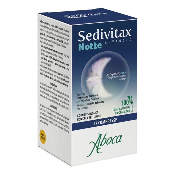 Aboca Sedivitax Notte 27 Compresse Integratore Naturale per Favorire il Sonno e il Rilassamento