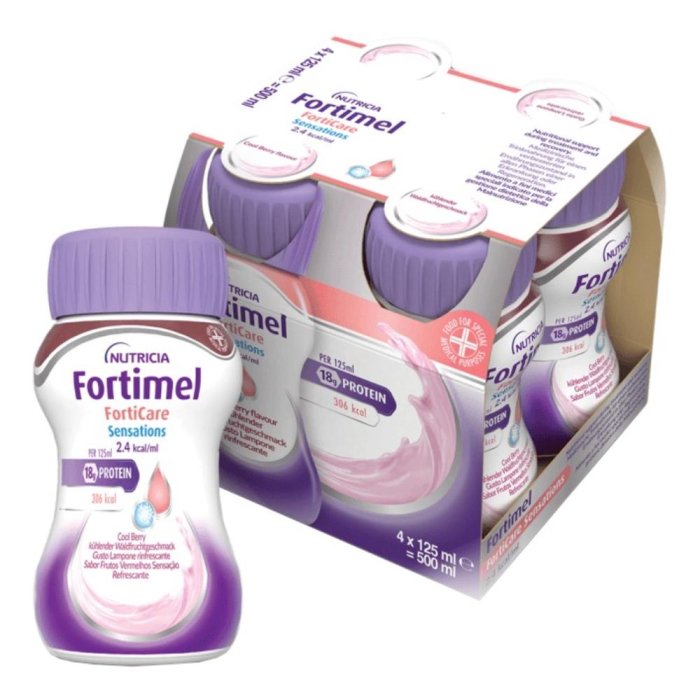 Fortimel FS 2,4 kcal gusto lampone - bevanda nutrizionale ipercalorica al lampone