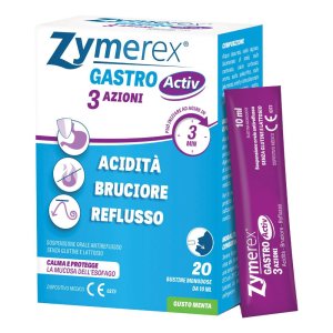 Zymerex Gastro Activ 20 Bustine Integratore per Digestione Difficile, Acidità e Bruciore di Stomaco