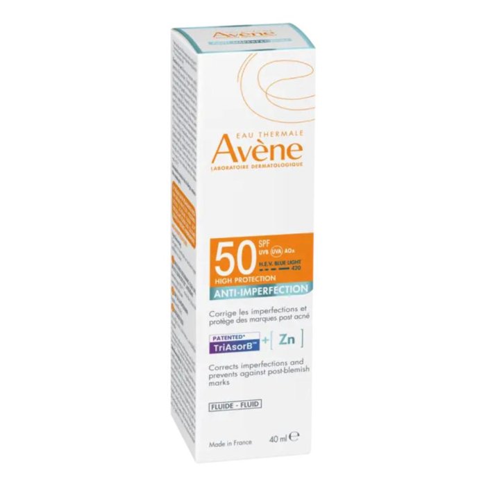 Avene Eau thermale solare fluido anti-imperfezioni spf 50 40 ml