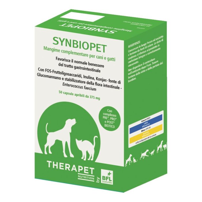 Synbiopet Therapet 50 capsule - probiotico per cani e gatti