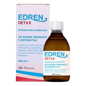 Edren Detox Integratore Alimentare Depurativo Liquido 300 Millilitri – Azione Drenante e Detox Naturale