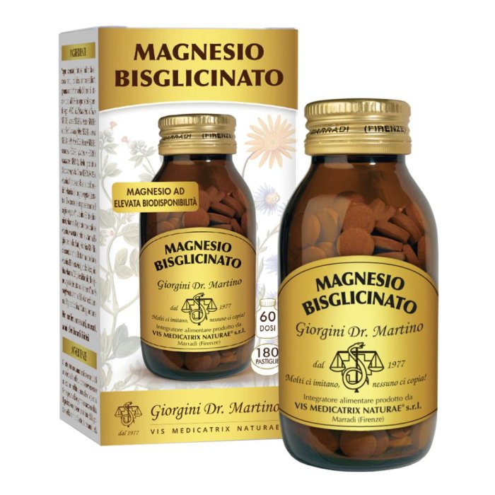 Magnesio Bisglicinato Integratore per il Benessere Muscolare e il Metabolismo Energetico 180 pastiglie 