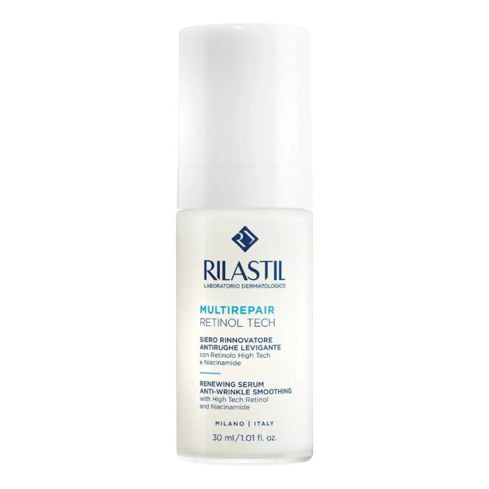 Rilastil Multirepair - Retinol Tech Siero Rinnovatore Antirughe Levigante, 30ml