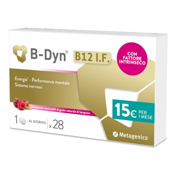B Dyn B12 integratore vitamina B12 con fattore intrinseco 28 compresse masticabili