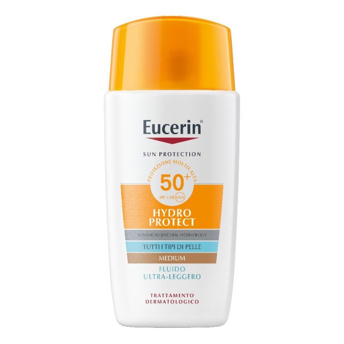 Eucerin Sun Protection - Hydro Protect Fluido Viso Ultra Leggero SPF50+ Colorato Medium, 50ml