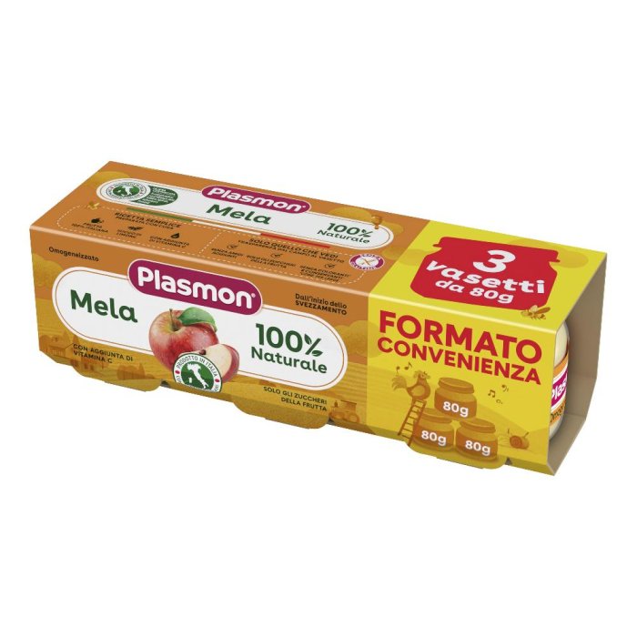 Plasmon omogeneizzato mela 3x80 g - omogeneizzato alla mela per bambini