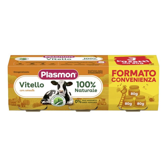 Plasmon omogeneizzato tacchino 3x80 g - omogeneizzato di carne di tacchino per bambini