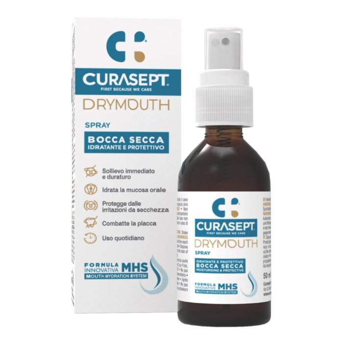 Curasept Drymouth Spray 50 ml – Spray Idratante Orale per Secchezza della Bocca