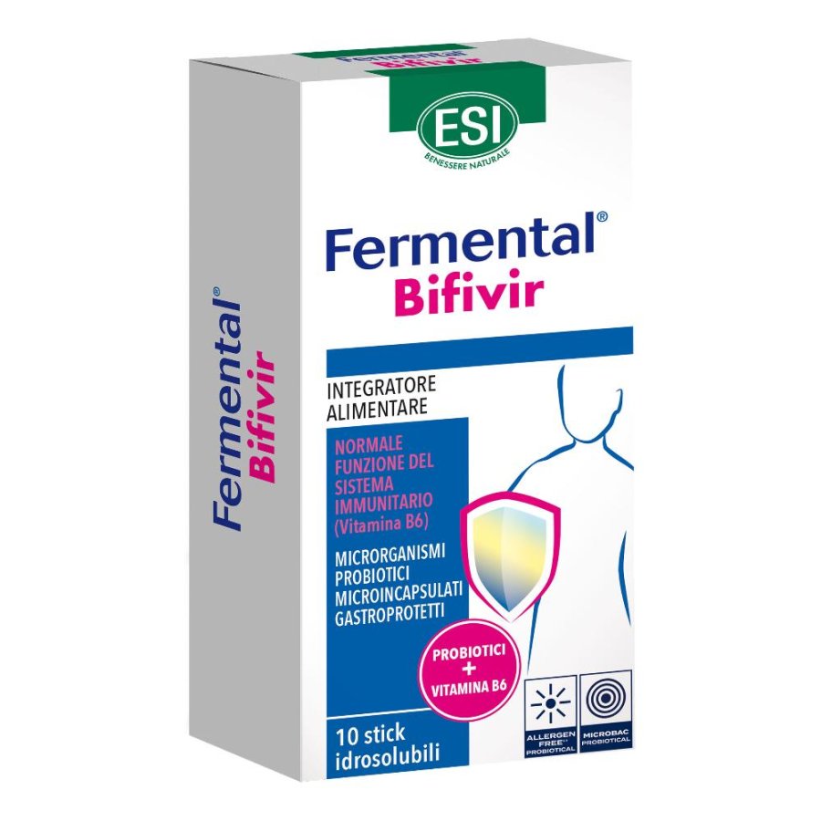 Esi Fermental Bifivir integratore per la normale funzione del sistema immunitario 10 stick idrosolubili