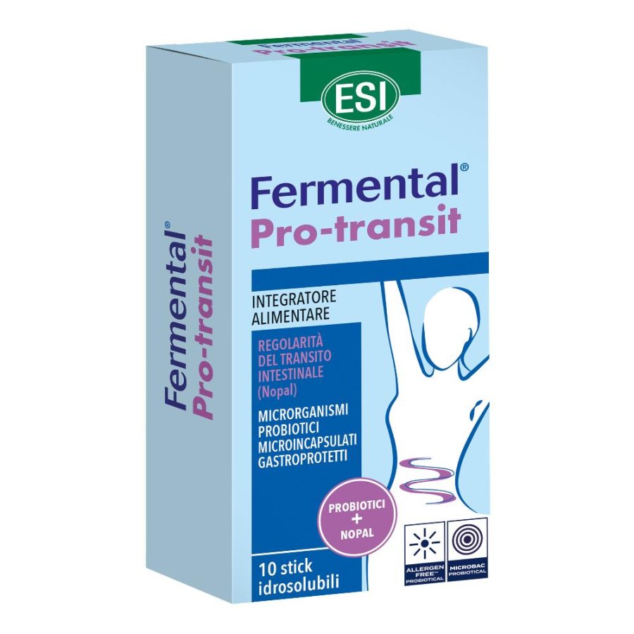Esi Fermental Pro-transit integratore per la regolarità del transito intestinale 10 stick idrosolubili