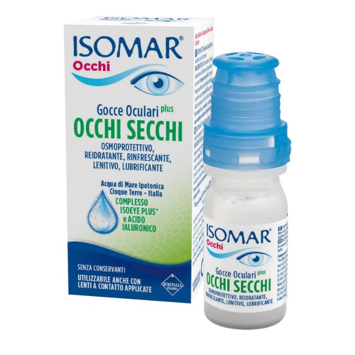 Isomar Plus Gocce Oculari per Occhi Secchi collirio Senza Conservanti 10 ml