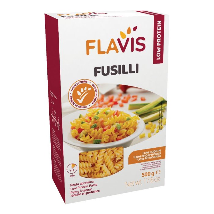 Flavis Fusilli 500 g - pasta dietetica a ridotto contenuto proteico
