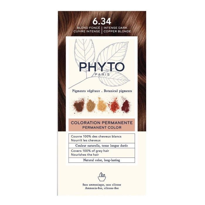 Phytocolor 6.34 Biondo Scuro Ramato – Tinta Per Capelli Permanente Naturale PHYTO
