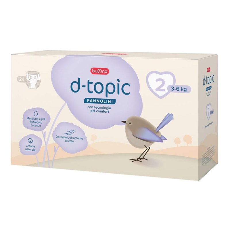 Buona D-Topic - Pannolino Taglia 2 3-6 Kg 24 pannolini