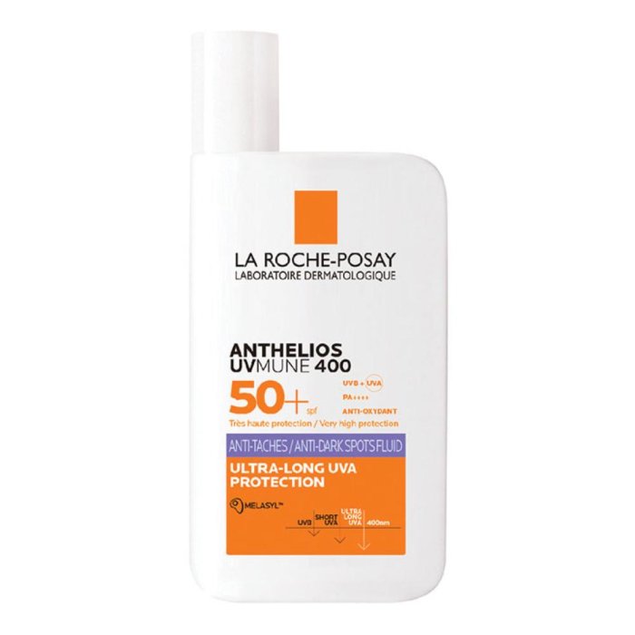 La Roche-Posay Anthelios Fluido UVMune Anti-Macchie SPF 50+ 50 ml Protezione Solare Viso Alta Per Pelli Sensibili