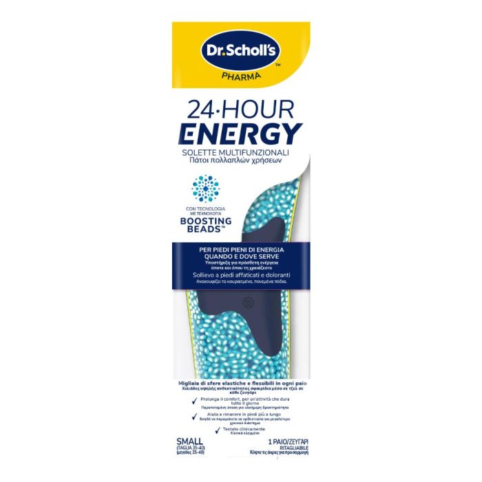 Scholl 24-Hour Energy solette multifunzionali memory foam taglia S