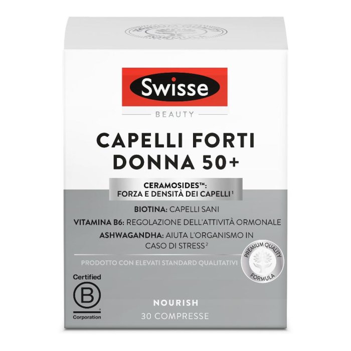 Swisse Beauty - Capelli Forti Donna 50+ Integratore Alimentare, 30 compresse