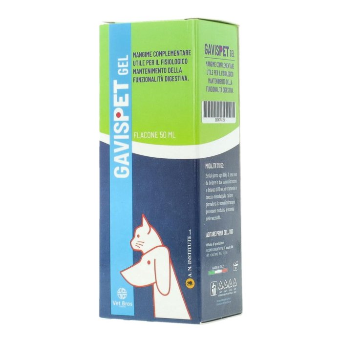 Gavispet Gel 50 millilitri per Cani e Gatti Integratore Gastrointestinale per Reflusso Gastrite e Acidità di Stomaco