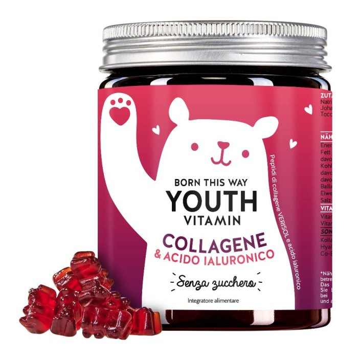 Bears With Benefits Born This Way Integratore Collagene e Acido Ialuronico 45 orsetti