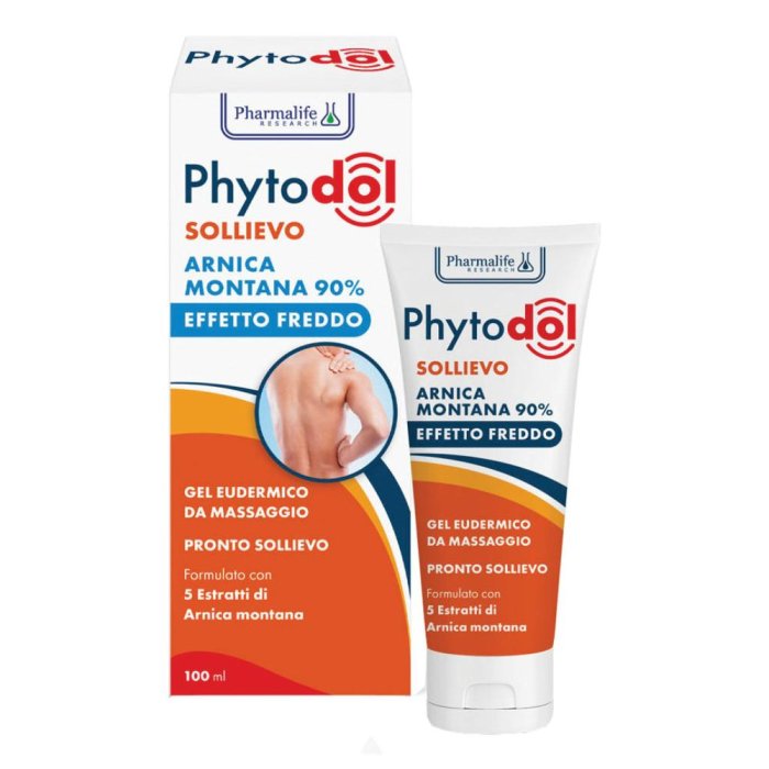 Pharmalife Research Phytodol - Sollievo Arnica Montana 90% effetto Freddo, 100ml