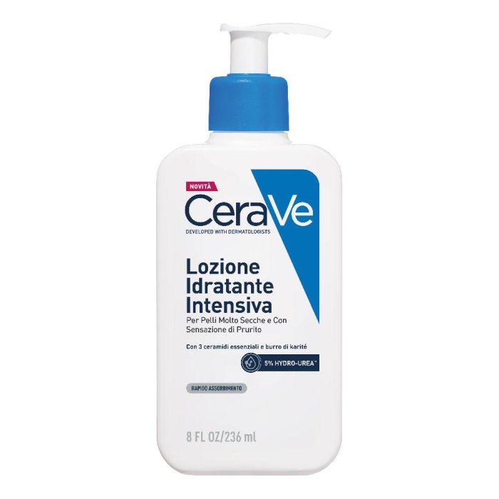 CeraVe Lozione Idratante Intensiva per Pelle Secca e Molto Secca con Prurito Idrata e Dona Sollievo, 236ml