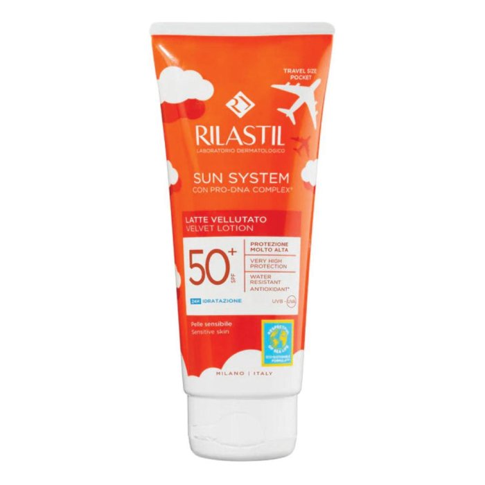 Rilastil Sun System - Latte Vellutato SPF50+ Emulsione Viso e Corpo Travel Size 100 ml