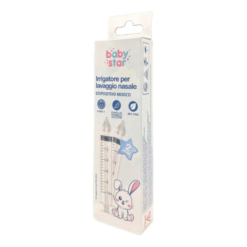 Baby Star irrigatore nasale 2 pezzi - irrigatore nasale per neonati e bambini