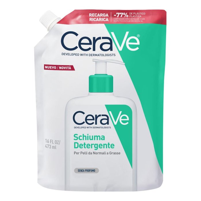 Cerave Schiuma Detergente Viso Pelle Grassa Seboregolatrice Refill 473ml