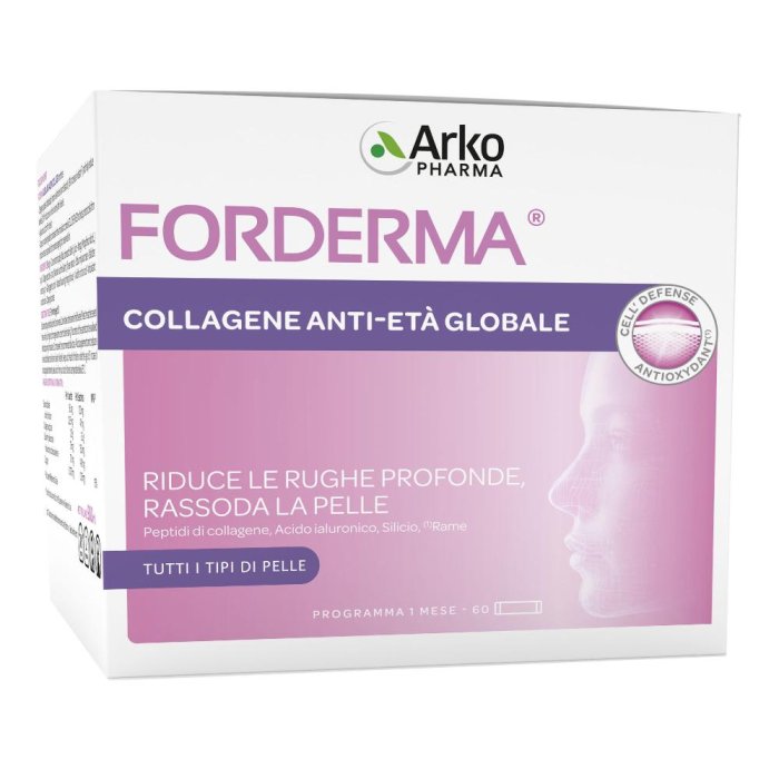 ArkoPharma Forderma - Collagene Anti-Età Globale Integratore Alimentare 60 Bustine
