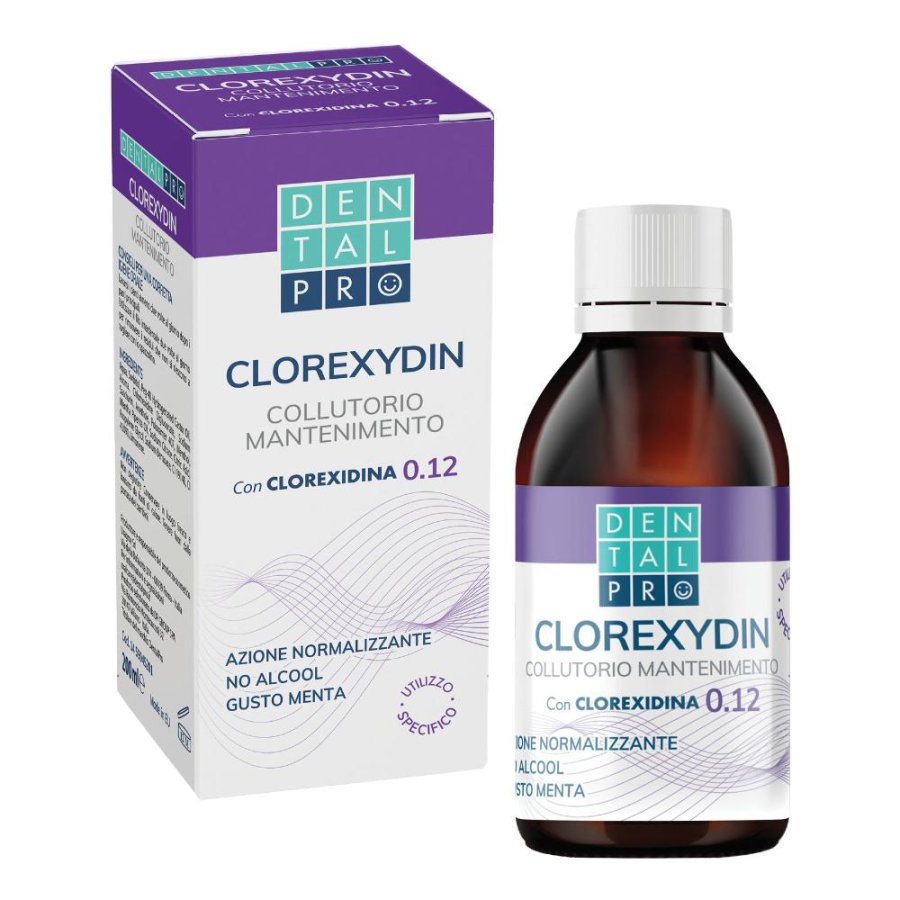 DentalPro Collutorio alla Clorexidina 0,12% Antibatterico Protezione Gengive 200 Millilitri