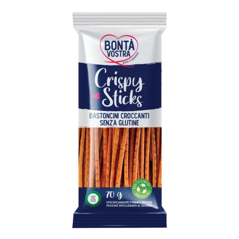 Bontà Vostra Crispy Sticks Snack Salato Croccante 70 g Bontà Vostra Crispy Sticks Snack Salato Croccante 70 g
