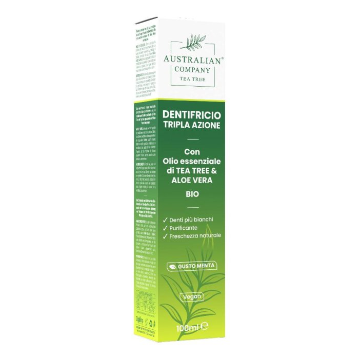 Australian Tea Tree Dentifricio Naturale con Olio di Tea Tree per Igiene Orale Quotidiana