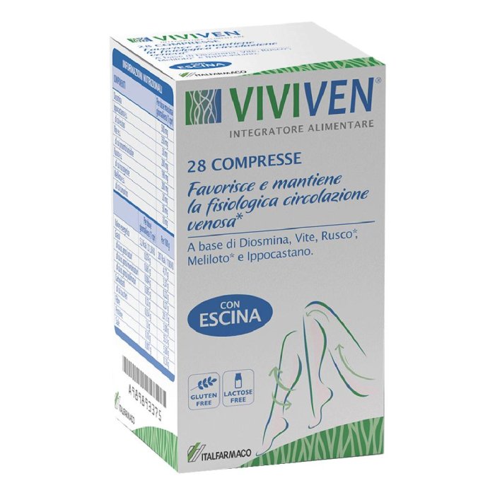 Viviven 28 Compresse integratore per la circolazione venosa e il benessere delle gambe
