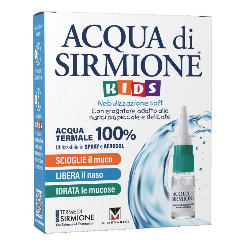  Acqua di Sirmione KIDS Spray Nasale Soft, 6 Flaconcini Da 15ml
