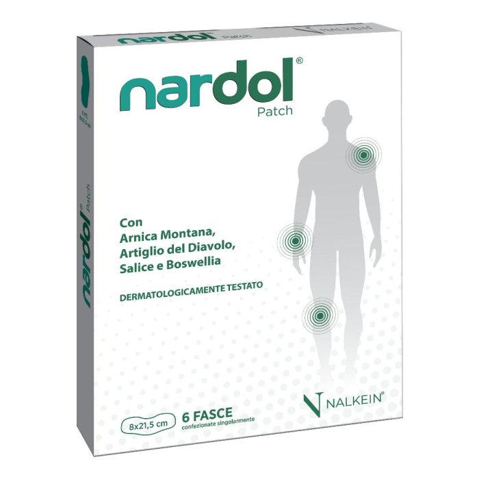 Nardol Patch 6 pezzi – cerotti naturali con Arnica, Artiglio del Diavolo, Salice e Boswellia